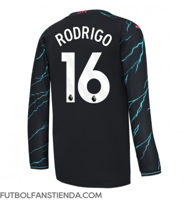 Manchester City Rodri Hernandez #16 Tercera Equipación 2023-24 Manga Larga